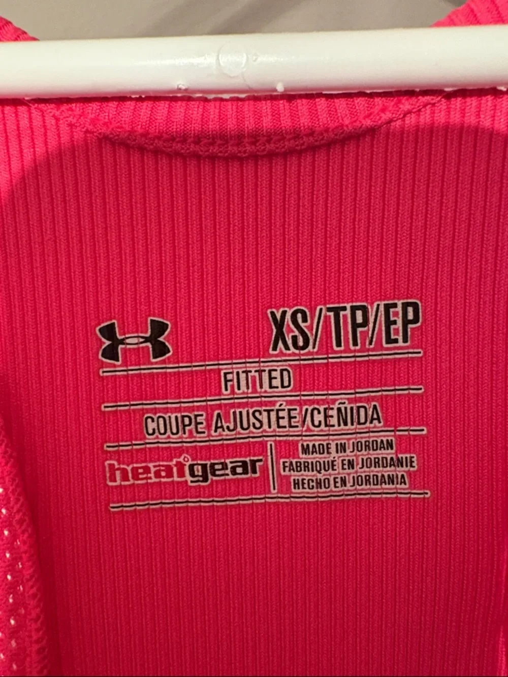 Under Armour Pink Ribbed Performance Tank Top - Picture 2 of 3